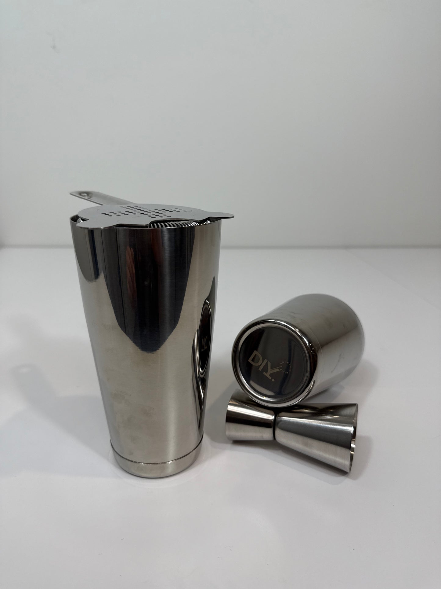 Stainless Steel Shaker + Strainer & Jigger
