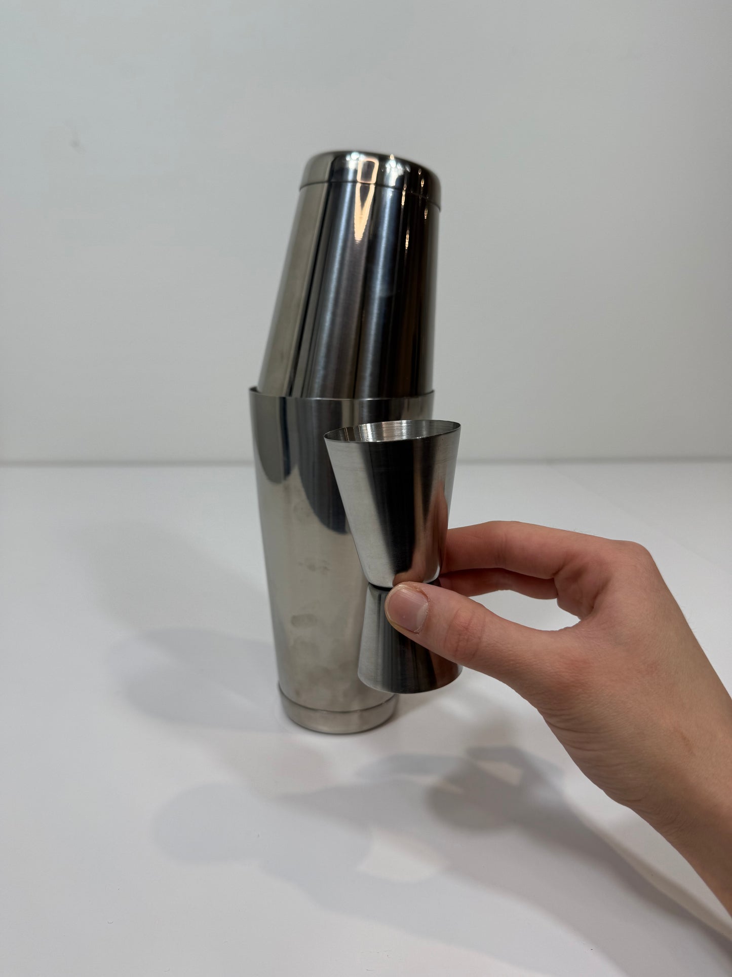 Stainless Steel Shaker + Strainer & Jigger