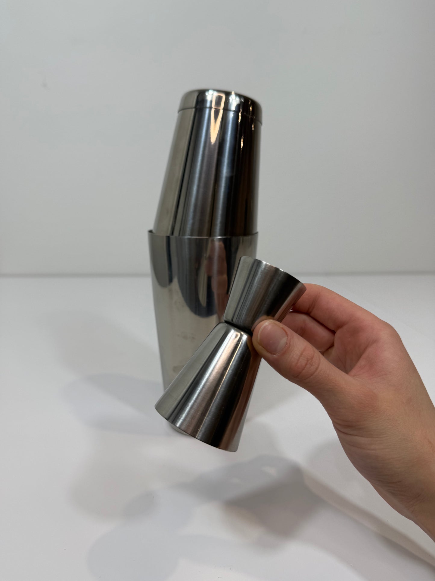 Stainless Steel Shaker + Strainer & Jigger