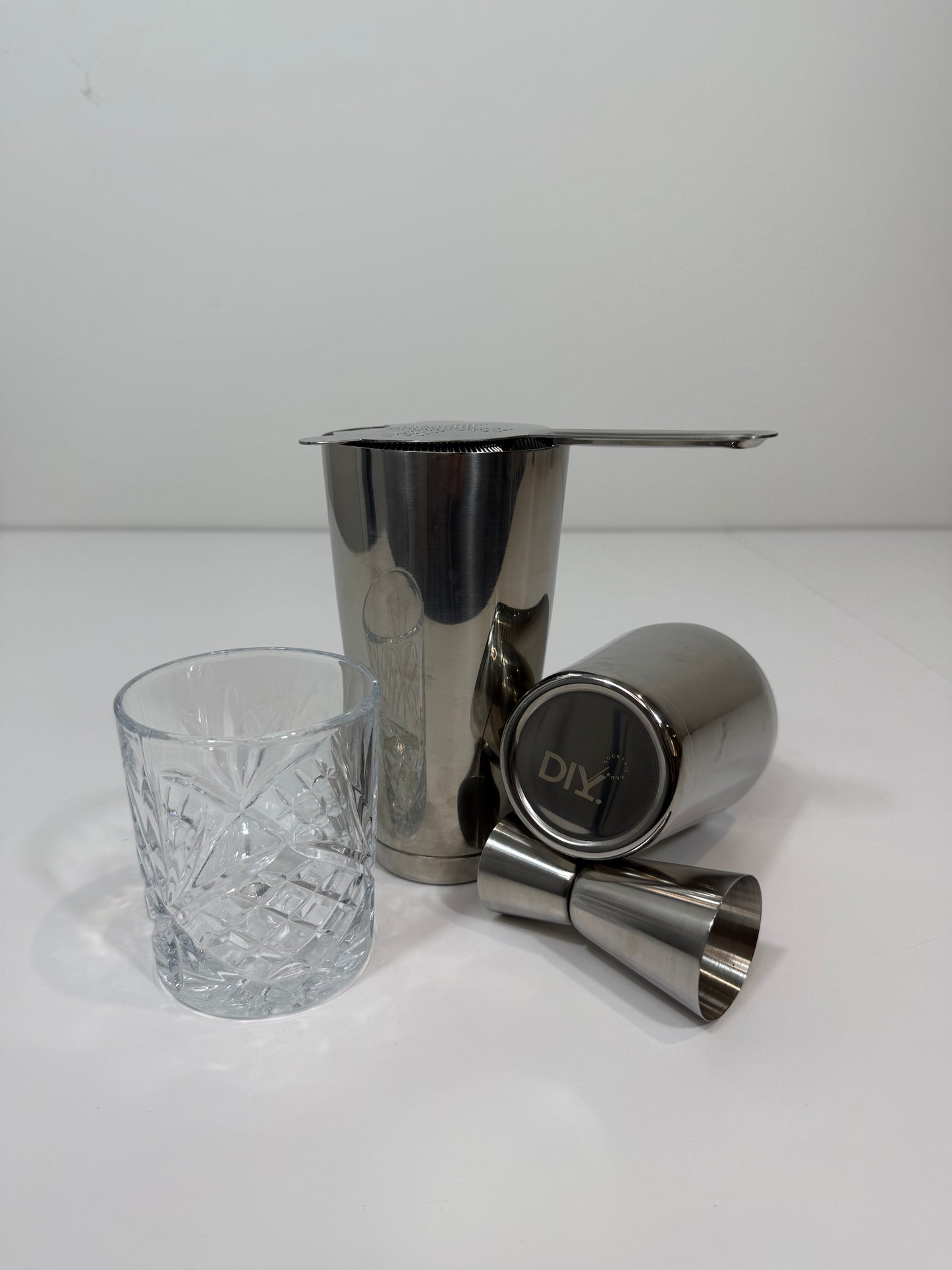 Stainless Steel Shaker + Strainer & Jigger